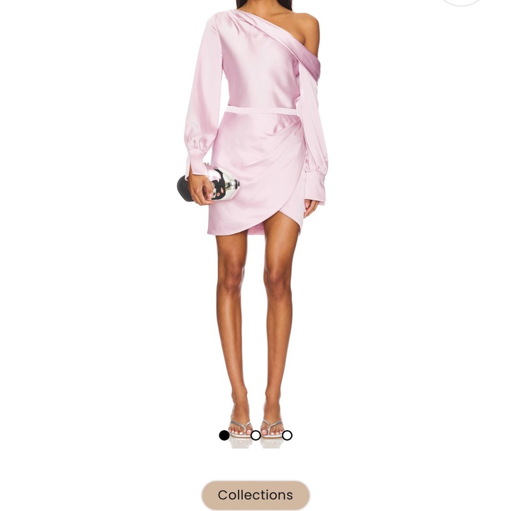 Jonathan Simkhai Pink Asymmetrical One-Shoulder Dress